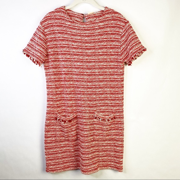 Zara Other - Zara Girls Tweed Shift Dress in Red